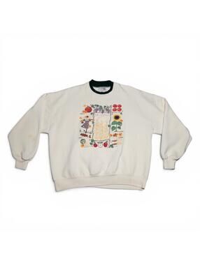 Vintage 90s Morning Sun Autumn Harvest Moon Scarecrow Sweatshirt